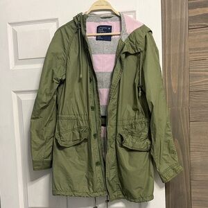 American Eagle Outfitters Pink and Gray Striped Top